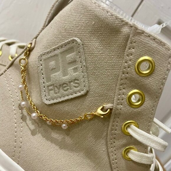 PF FLYERS EMBELLISHED  GOLDEN AGE COLLECTION  HIGH TOP CANVAS Sz woman 8.5 men 7 - Picture 5 of 15